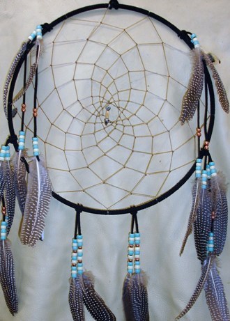 New  !! Black  Dreamcatcher  Native  Indian  Necklace  ! 